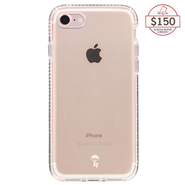 Ultra-thin protective case + Insured Gadgets up to $150.00 protection for iPhone 7 & iPhone 8 - Pink