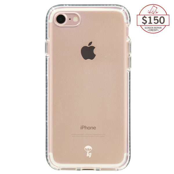 Ultra-thin protective case + Insured Gadgets up to $150.00 protection for iPhone 7 & iPhone 8 - White