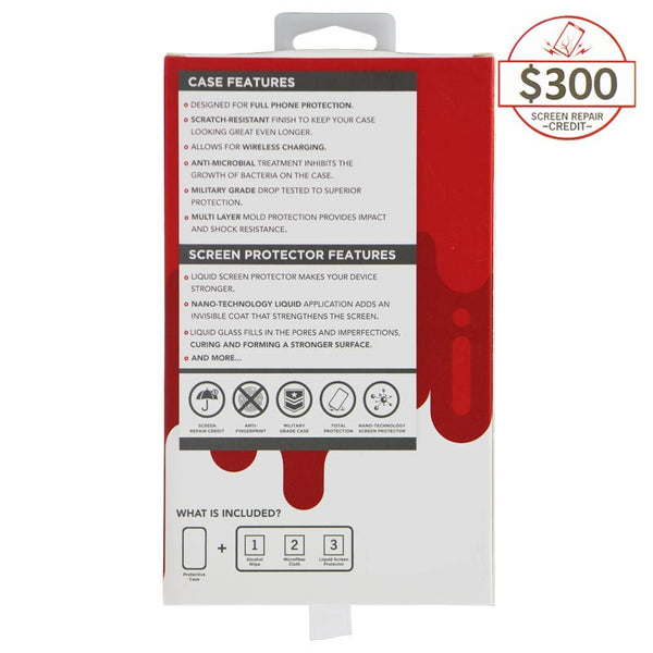 Ultra-thin protective case + Insured Gadgets up to $300.00 protection for Samsung Galaxy S9 - White