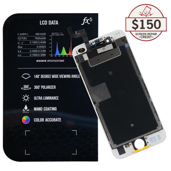 LCD for iPhone 6s with up to $150 Protection (White)