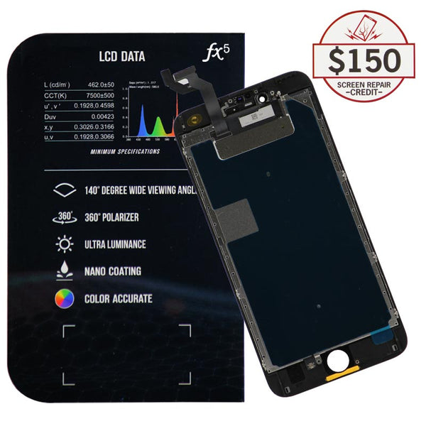 LCD for iPhone 6S+ with up to $150 Protection (Black)