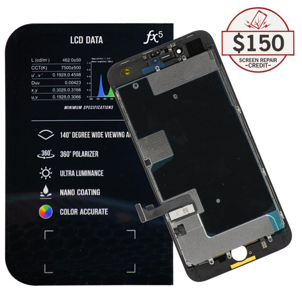 LCD for iPhone 8+ with up to $150 Protection (Black)