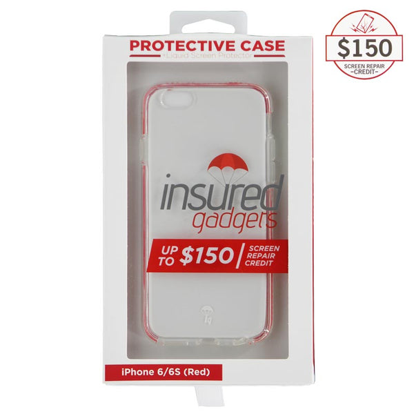 Ultra-thin protective case + Insured Gadgets up to $150.00 protection for iPhone 6 & iPhone 6S - Red