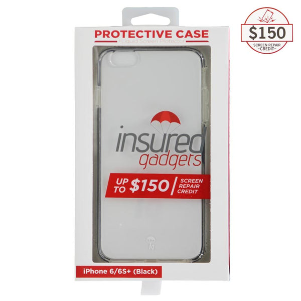 Ultra-thin protective case + Insured Gadgets up to $150.00 protection for iPhone 6 Plus & iPhone 6S Plus - Black