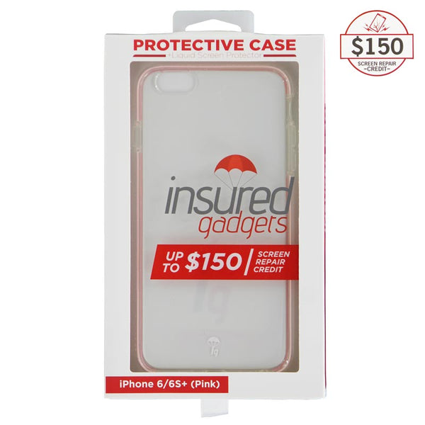 Ultra-thin protective case + Insured Gadgets up to $150.00 protection for iPhone 6 Plus & iPhone 6S Plus - Pink