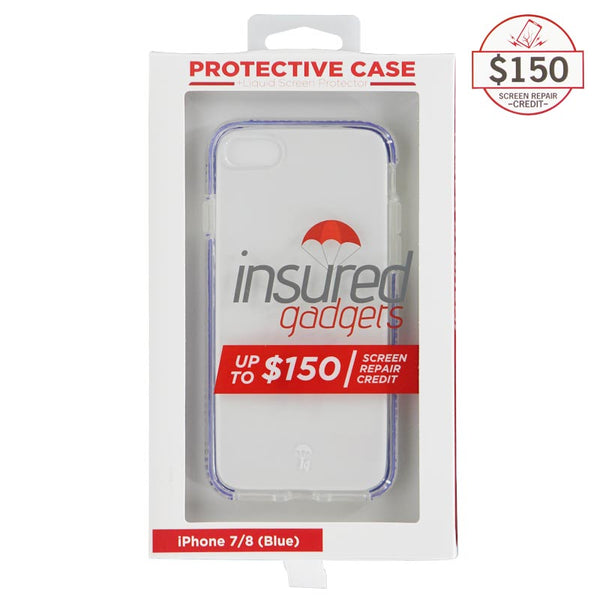 Ultra-thin protective case + Insured Gadgets up to $150.00 protection for iPhone 7 & iPhone 8 - Blue