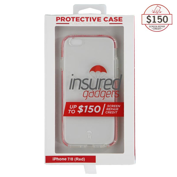 Ultra-thin protective case + Insured Gadgets up to $150.00 protection for iPhone 7 & iPhone 8 - Red