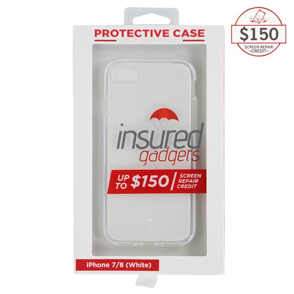 Ultra-thin protective case + Insured Gadgets up to $150.00 protection for iPhone 7 & iPhone 8 - White