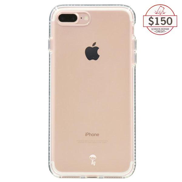 Ultra-thin protective case + Insured Gadgets up to $150.00 protection for iPhone 7 Plus & iPhone 8 Plus - White