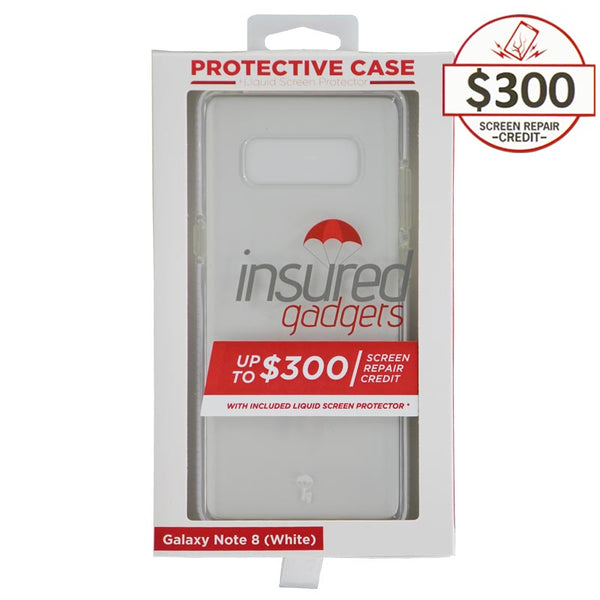 Ultra-thin protective case + Insured Gadgets up to $300.00 protection for Samsung Galaxy Note 8 - White