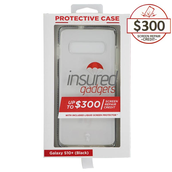 Ultra-thin protective case + Insured Gadgets up to $300.00 protection for Samsung Galaxy S10 Plus - Black