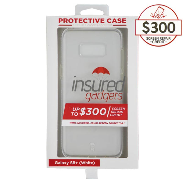Ultra-thin protective case + Insured Gadgets up to $300.00 protection for Samsung Galaxy S8 Plus - White