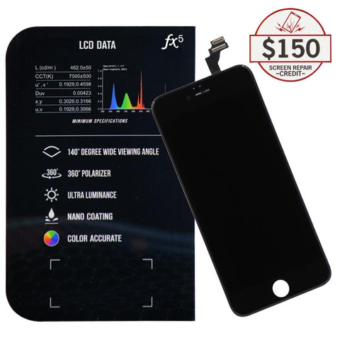 LCD for iPhone 6+ with up to $150 Protection (Black)