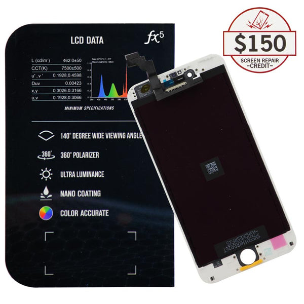 LCD for iPhone 6+ with up to $150 Protection (White)