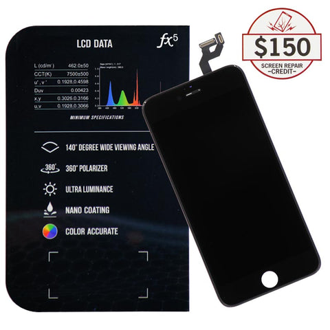 LCD for iPhone 6S+ with up to $150 Protection (Black)