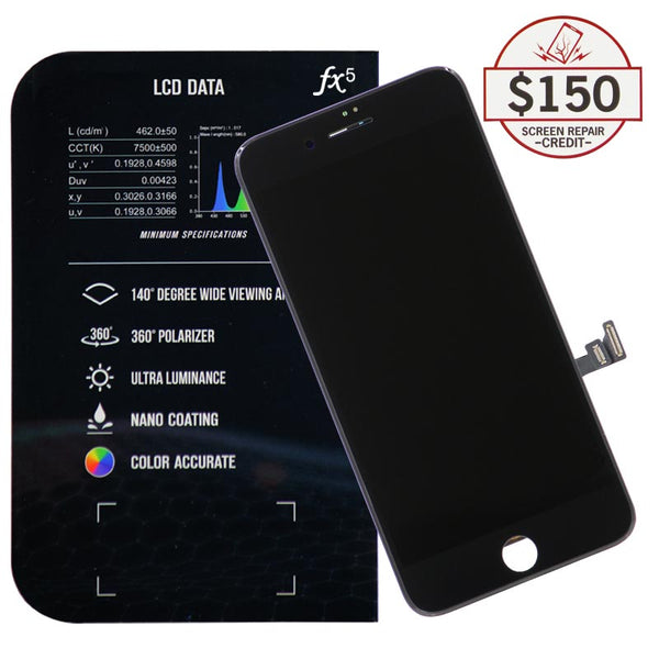 LCD for iPhone 8+ with up to $150 Protection (Black)